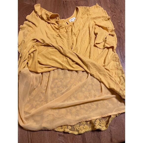 Matilda Jane Mustard Yellow Bocce Ball Top Sz S - Picture 9 of 14
